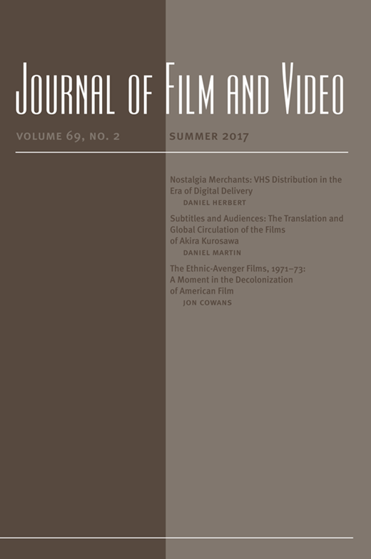 SCREENWRITING | Journal of Film and Video | Scholarly Publishing Collective